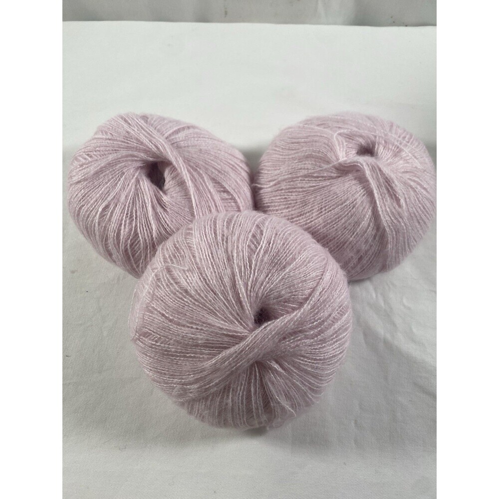 3 Skein Mohair Yarn Pink 140g Total #938